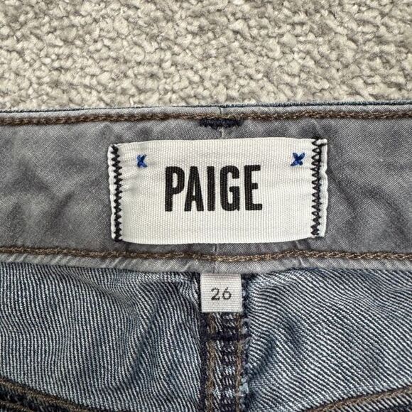 Paige Skyline Skinny Denim Jeans Womens 26 Blue Dark Wash Mid Rise Casual 28x28 - Picture 6 of 15